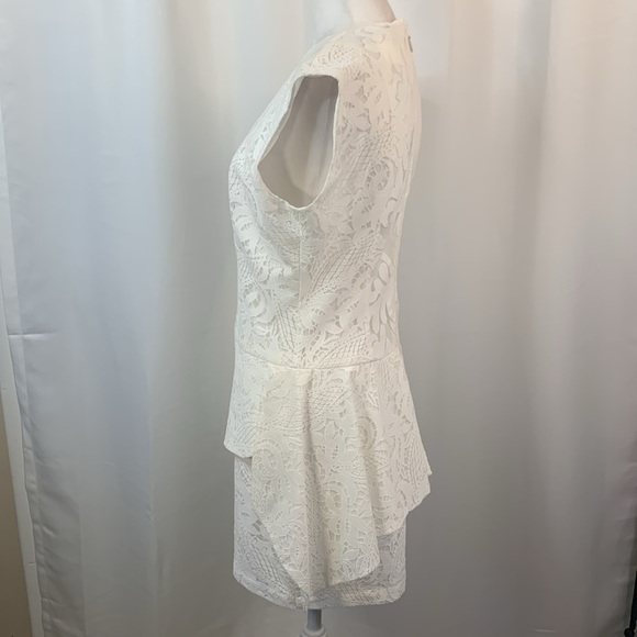 BCBGMAXAZRIA Isabel Lace Side Draped Peplum Mini Dress- NWT- 2 - Picture 7 of 16